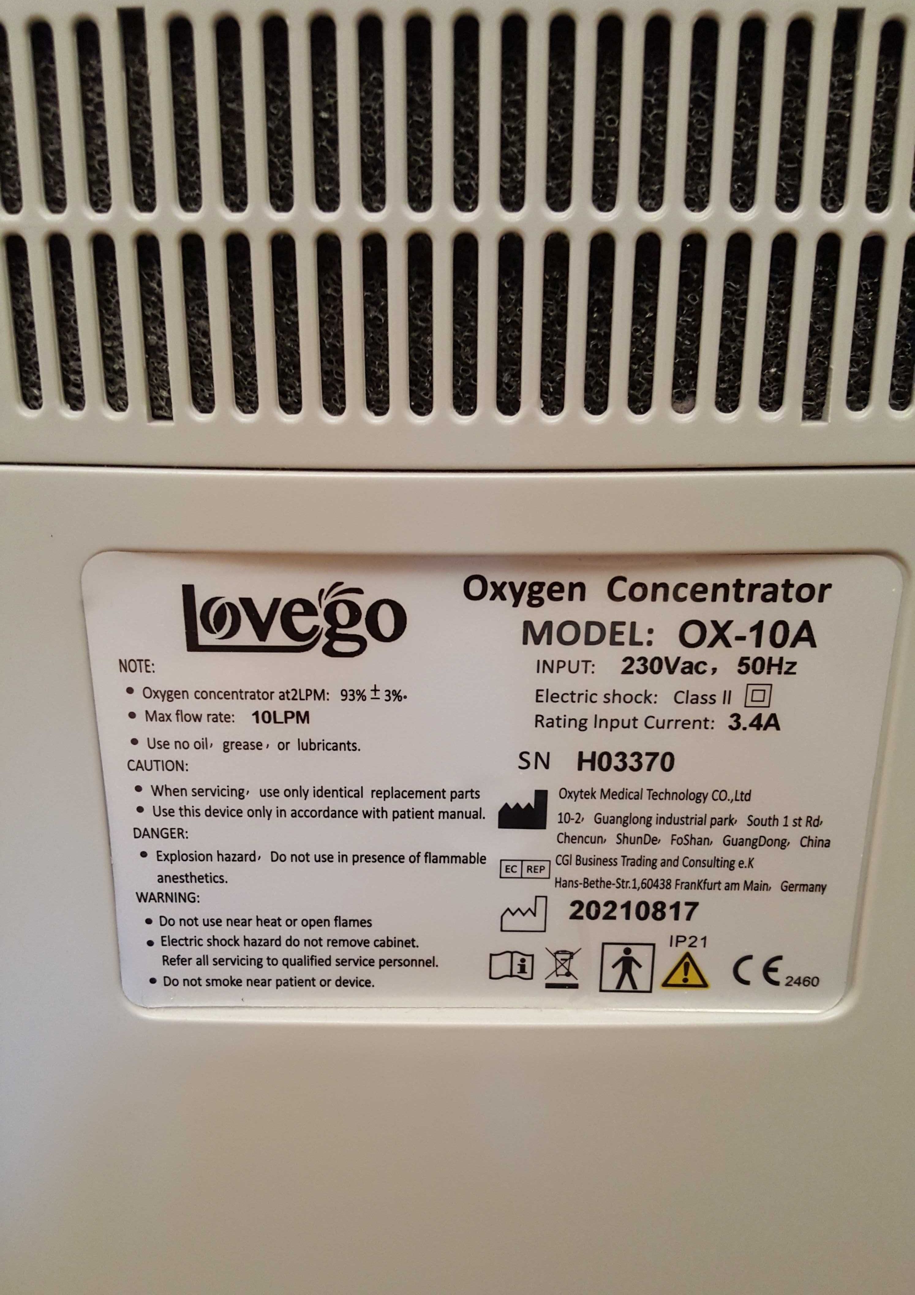 Кислороден концентратор LOVEGO OX10A – практически нов