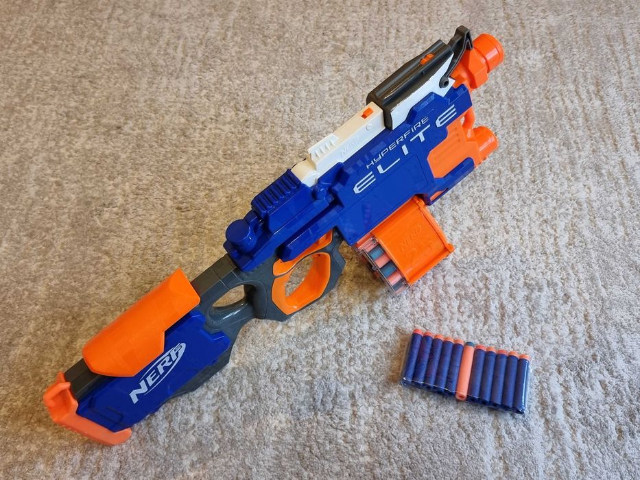 Mitraliera automata, pusca, pistol NERF Hyperfire Elite 60cm