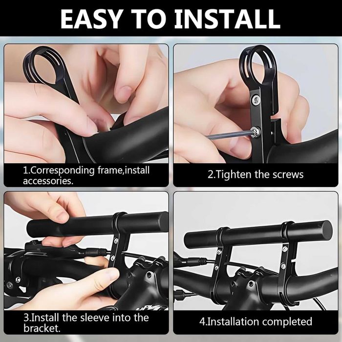 Extensie ghidon bicicleta sau trotineta 20 cm 2 prinderi & cheie Allen