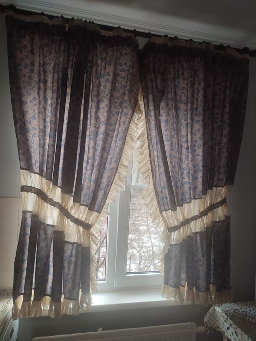 Тюль      абрикосового цвет