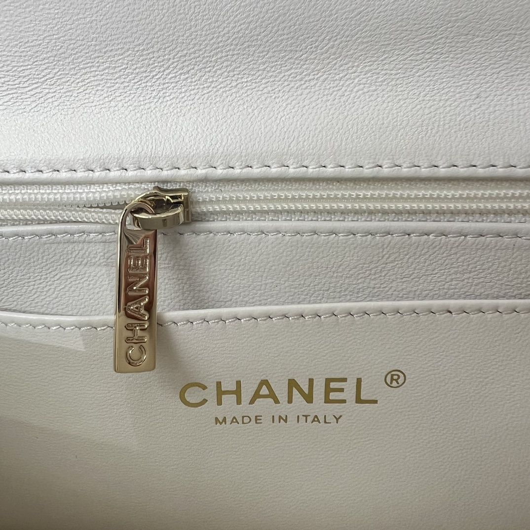 Geanta Chanel 20cm alb, tip Premium