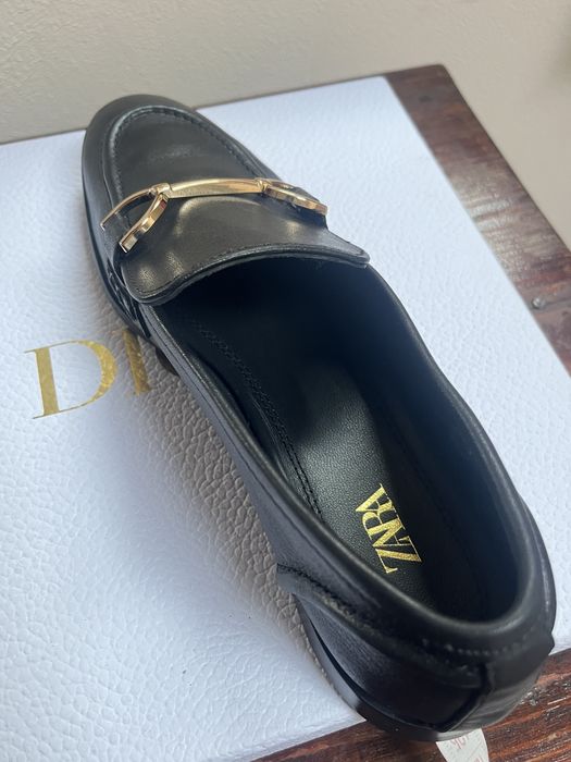 Mocasini (loafers), piele naturală, Zara