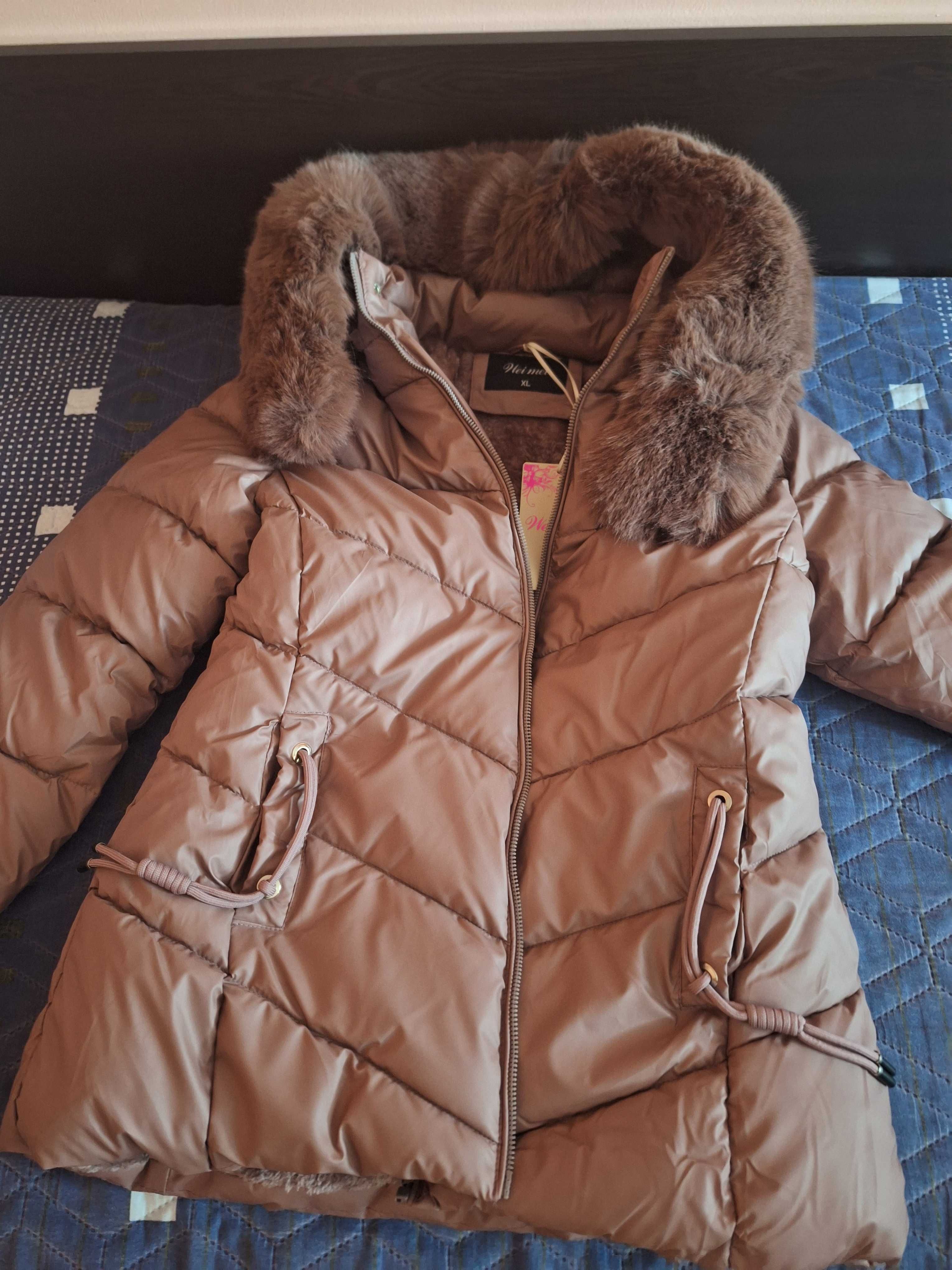 Зимно топло яке с яка