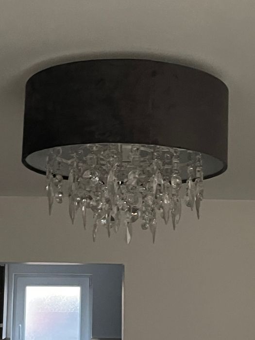 Aplica cu material si turturi plastic cu efect sticla