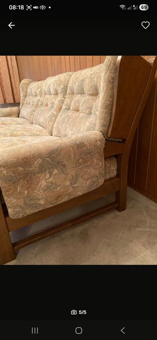 Set canapele lemn masiv +catifea