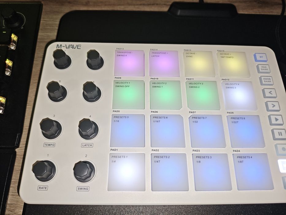 M-VAVE Portable MIDI Drum Pad,Wireless MIDI Controller SMC-PAD