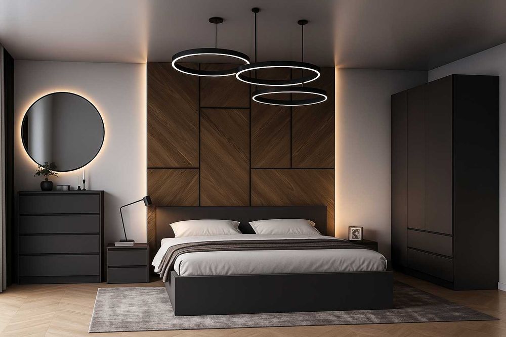 Спальный гарнитур, Мебель для спальни, Гарнитур, Кровать, Комод, Шкаф