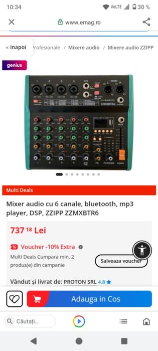 Mixer audio cu 6 canale