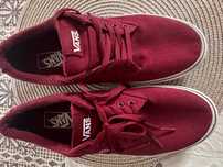 Vans Atwood canvas shoes red white, size 42