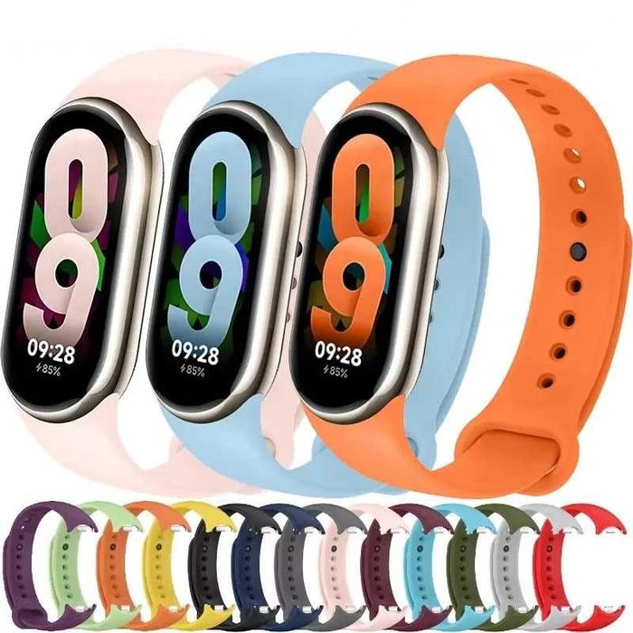 Set 3 culori curea de silicon bratara fitness Xiaomi Mi Band 8 / 9