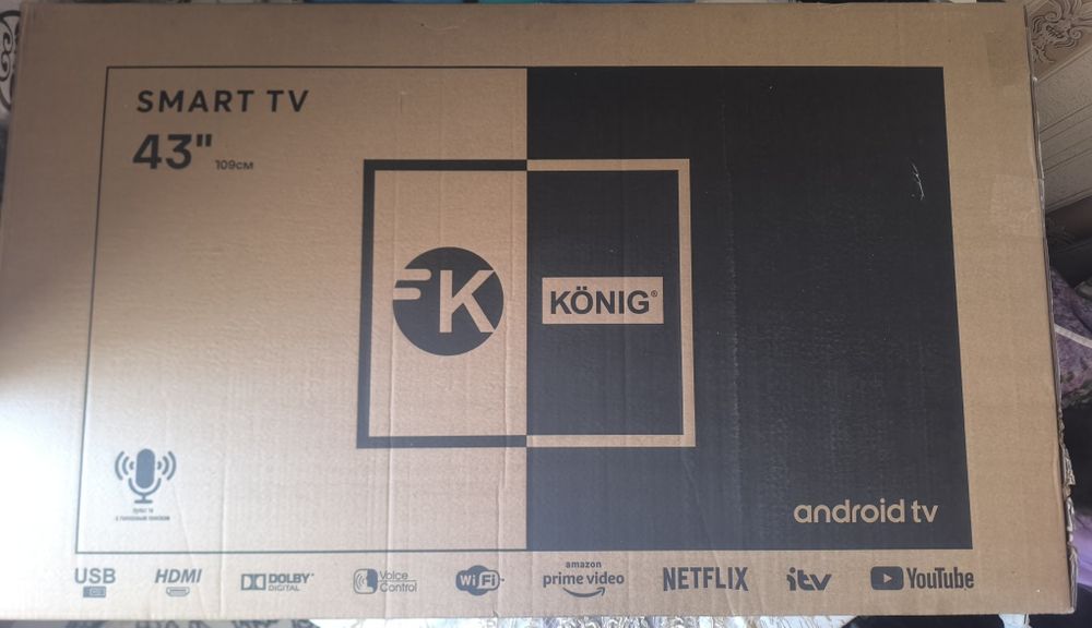 KonigТелевизор Konig "Led 43-9000", 43", Smart, Full HD, Bluetooth