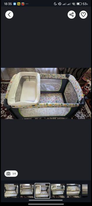 Манеж кроватка 3в1.