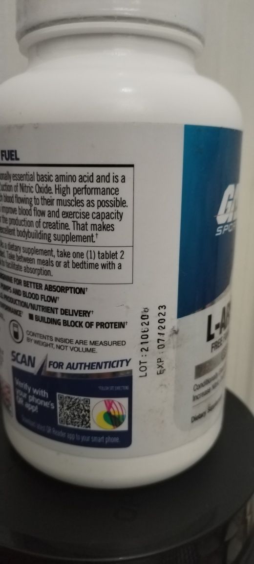 L-ARGININE free form amino acid