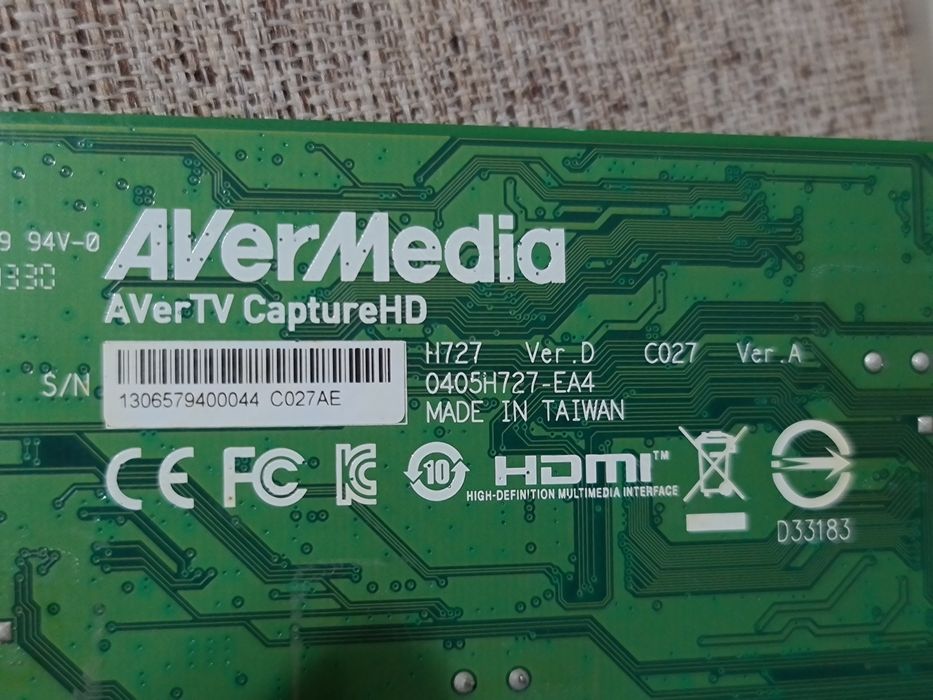 Placă captură AverMedia PCI Expres pentru PC