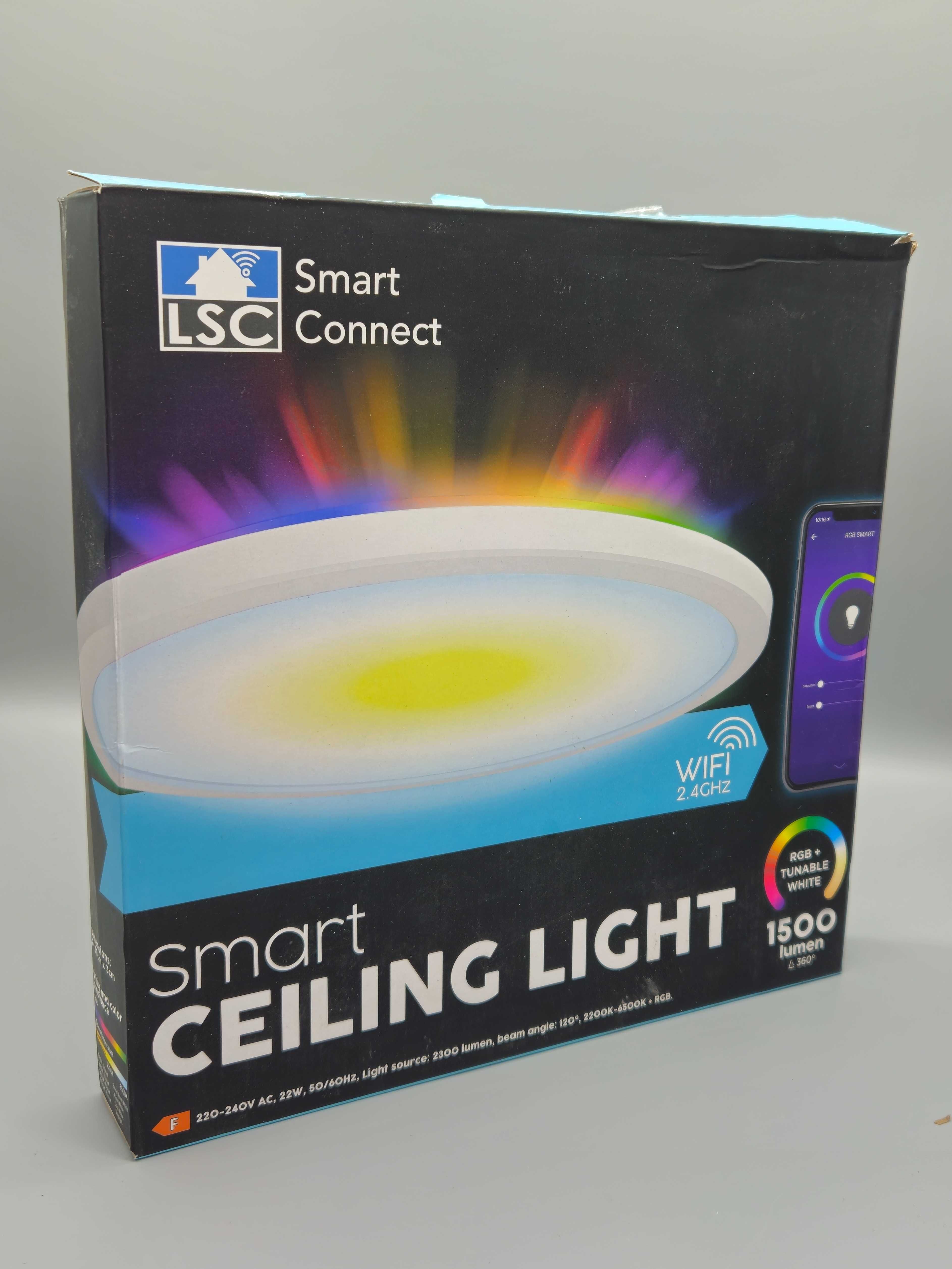 Смарт LED плафон, RGB + Tunable White, 1500 лумена, управление Wi-Fi!