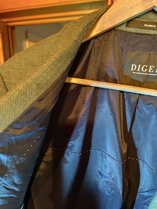 Sacou blazer 54 XXL premium DIGEL lana moale respirabila verde