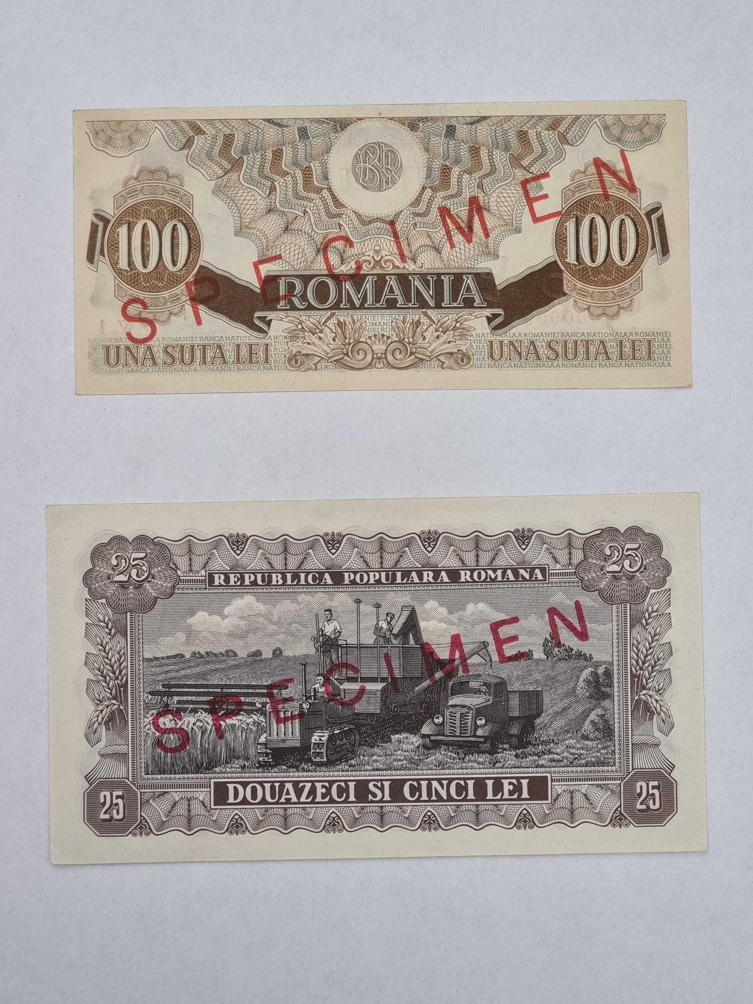 Colectie 8 bancnote romanesti vechi, foarte rare, “SPECIMEN”, UNC!