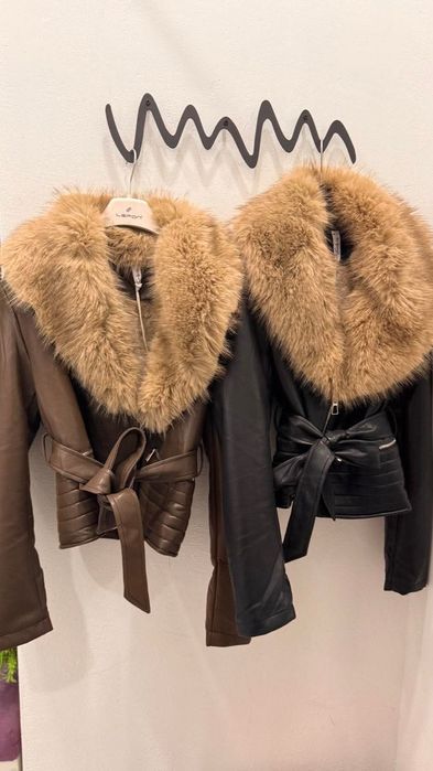 Кожено яке с пух