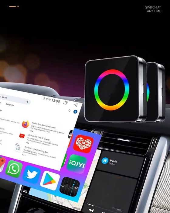Adaptor auto wireless CarPlay&Android,YouTube,4GB RAM/64GB,GPS,WiFi