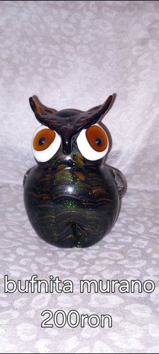 Statueta din ceramica sticla si metal