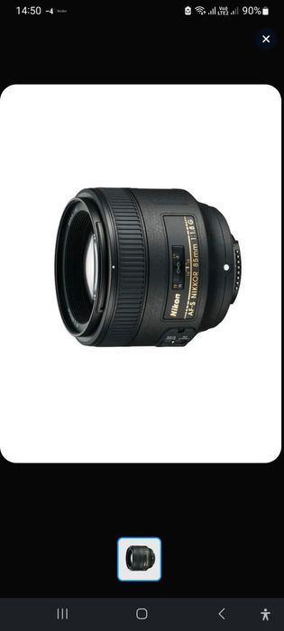 Nikon Объектив 85mm f/1.8G AF-S Nikkor Lens