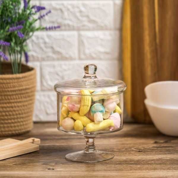 Стъклен буркан Mercado Trade, За сладки или бонбони, Различни модели