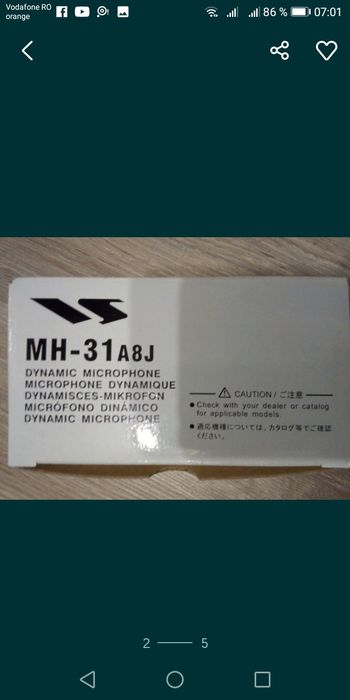 Microfon  yaesu //statie emisie recepție nou