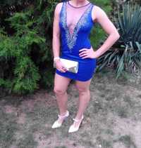Rochita mini albastra cu sclipici