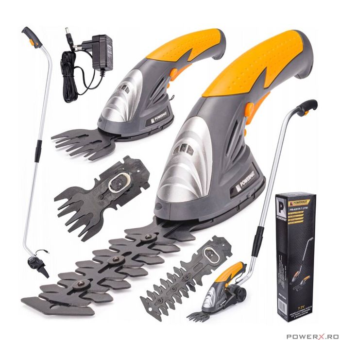 Foarfeca electrica cu acumulator pentru tuns iarba si gard viu,