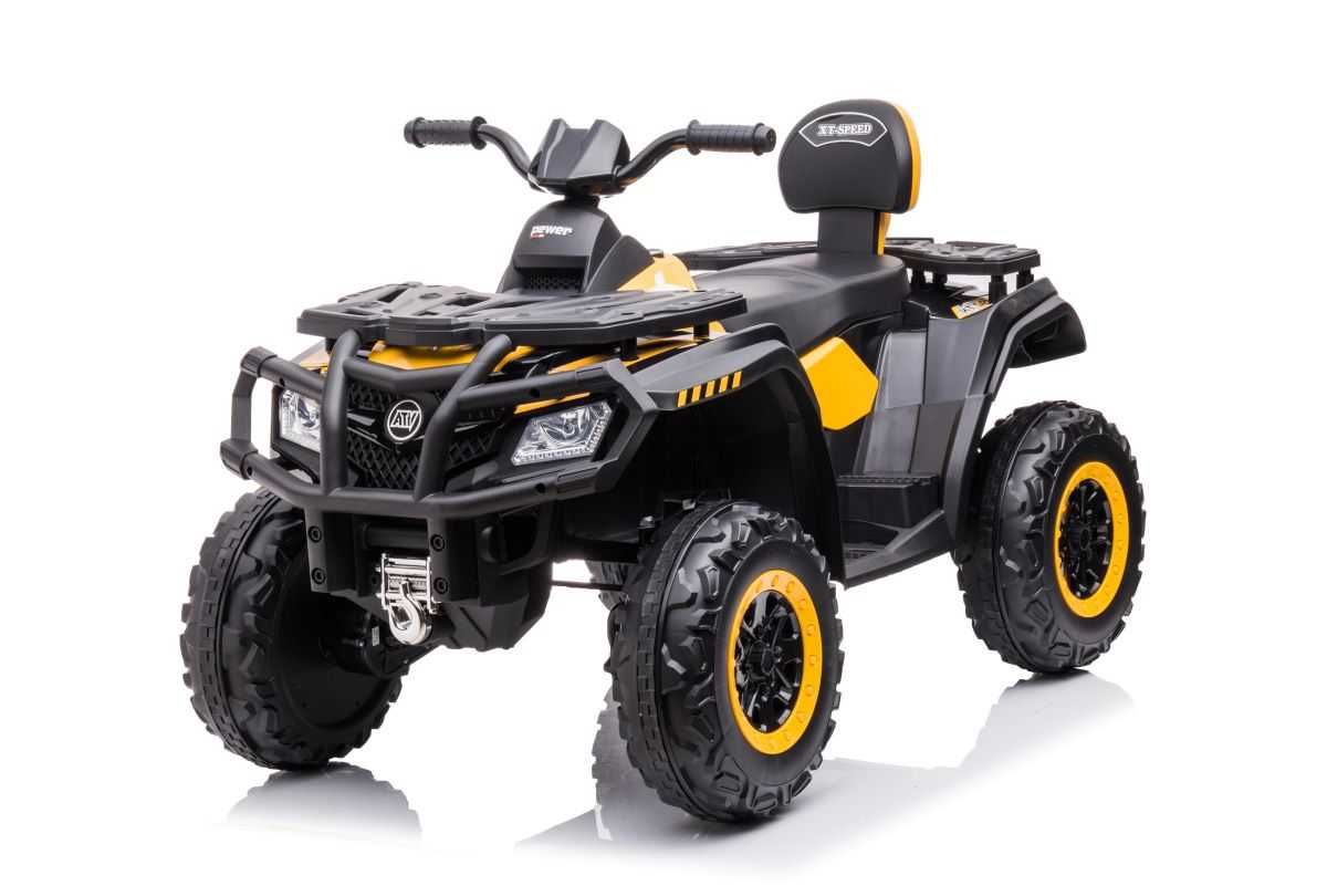 ATV electric pt copii Autokids 24V 4x4 cu cupa 3-10 ani (615) Galben