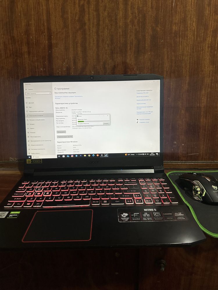 Noutbook Acer Nitro 5 I7-10750H sotiladi.