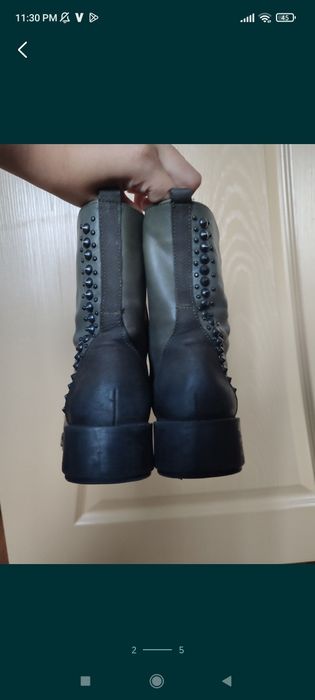 Зимни тъмнозелени дамски боти