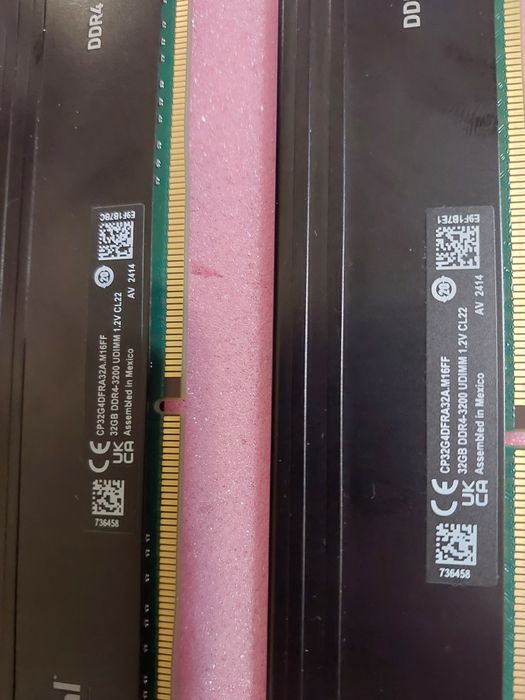 64GB DDR4 3200Mhz  - Crucial RAM памет
