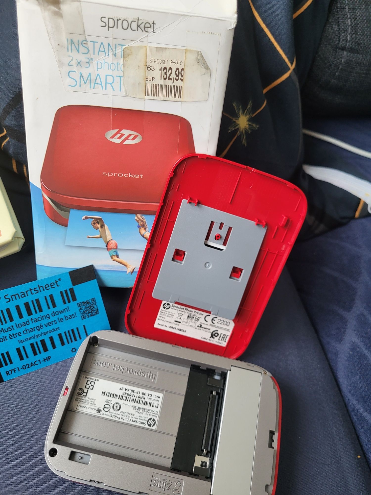 HP spocket фото принтер цветен