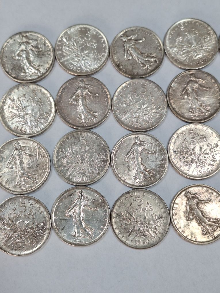 Сребърни монети 5 Francs 1960г