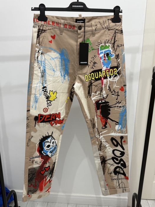 Pantaloni DSQUARED Street Art Hockney Trousers - 16 ani