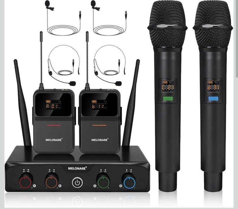 MELONARE MWM-41-2H2B 4-канална безжична микрофонна система UHF