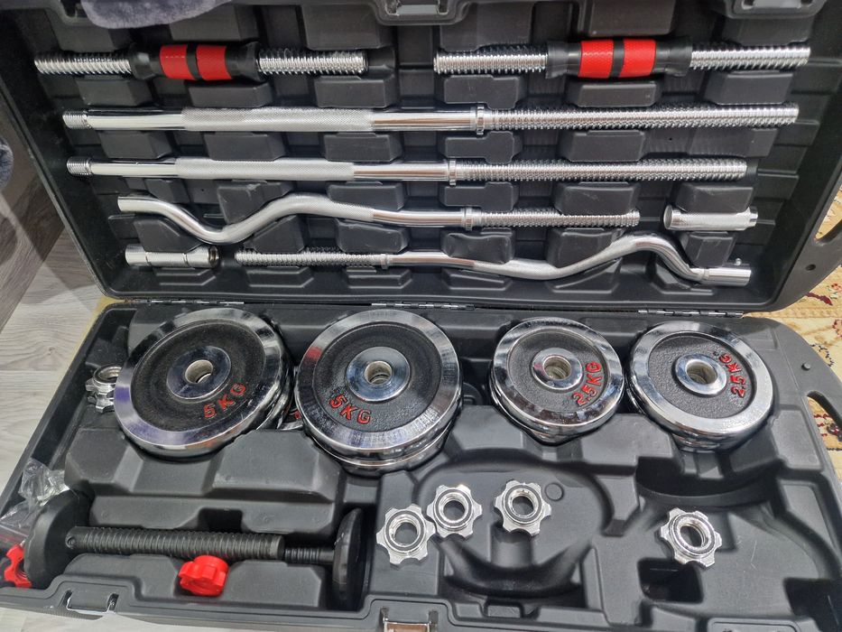 Набор штанги и блины до 55 кг