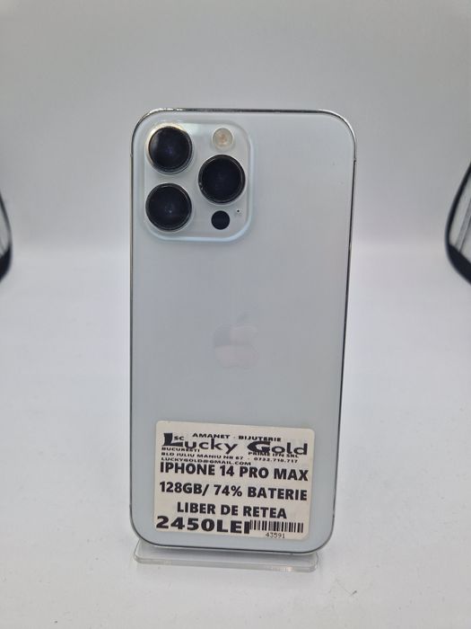 IPhone 14 Pro Max 128 GB 74% Baterie Garantie #43591