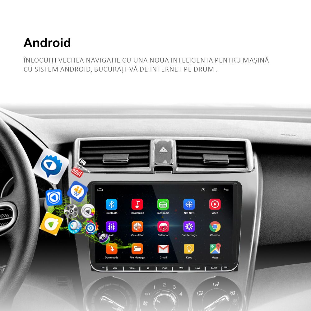 Navigatie Dedicata Volkswagen / Skoda / Seat 9 inch, Android B6, BT