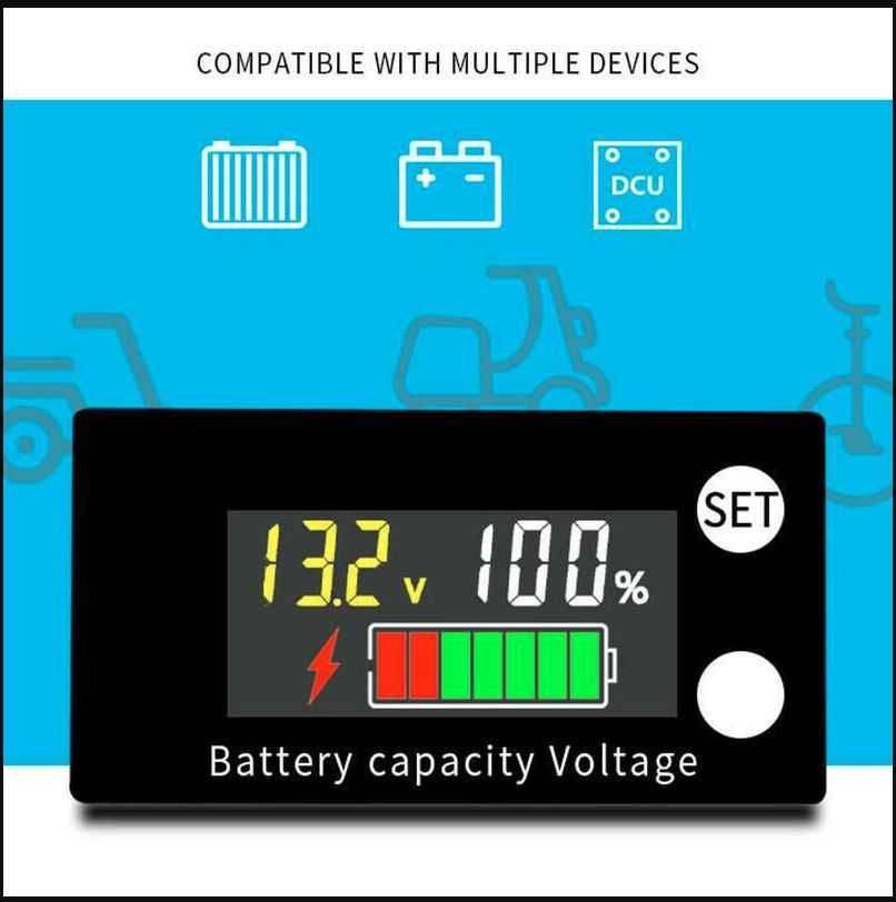 Tester monitor SOC acumulator solar fotovoltaic vehicul 8 - 100V