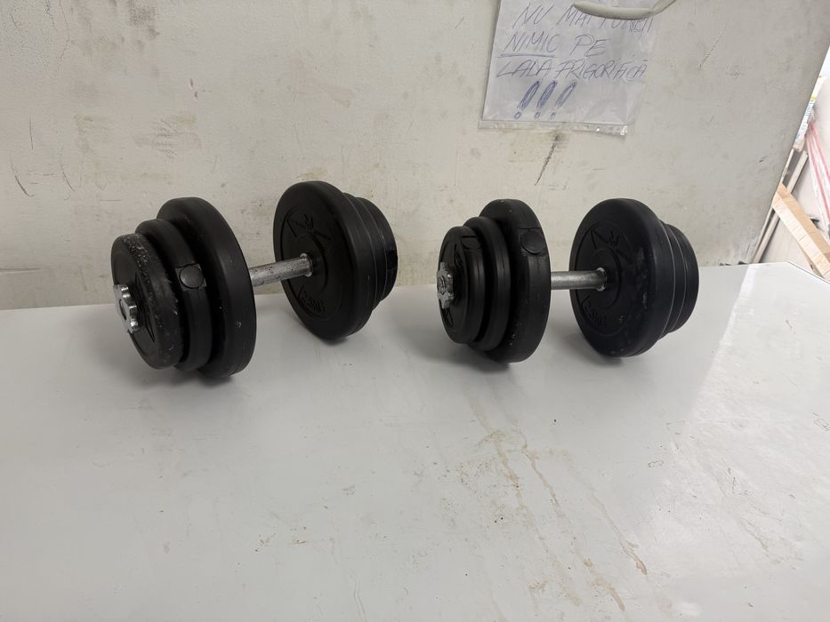 Gantere noi Germany set 20 kg. Ambele, 10 kg+10 kg=20 kg, pret 200 lei