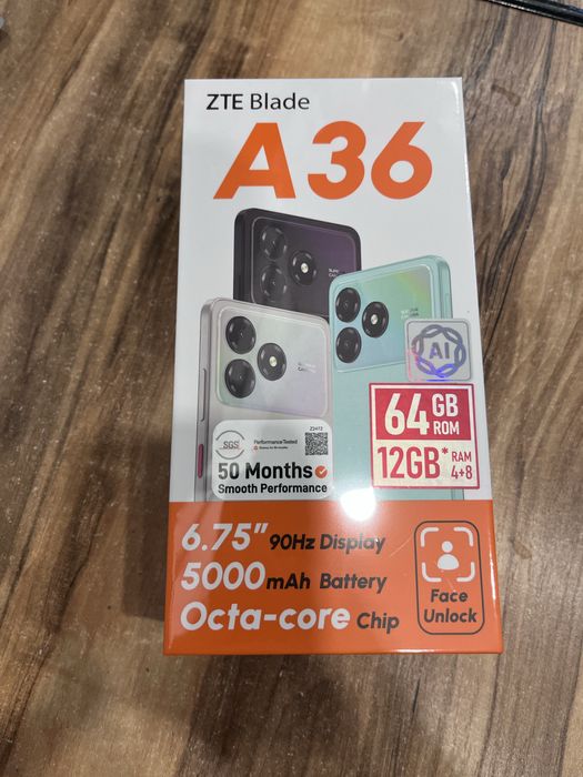 ZTE Blade A36 в упаковке