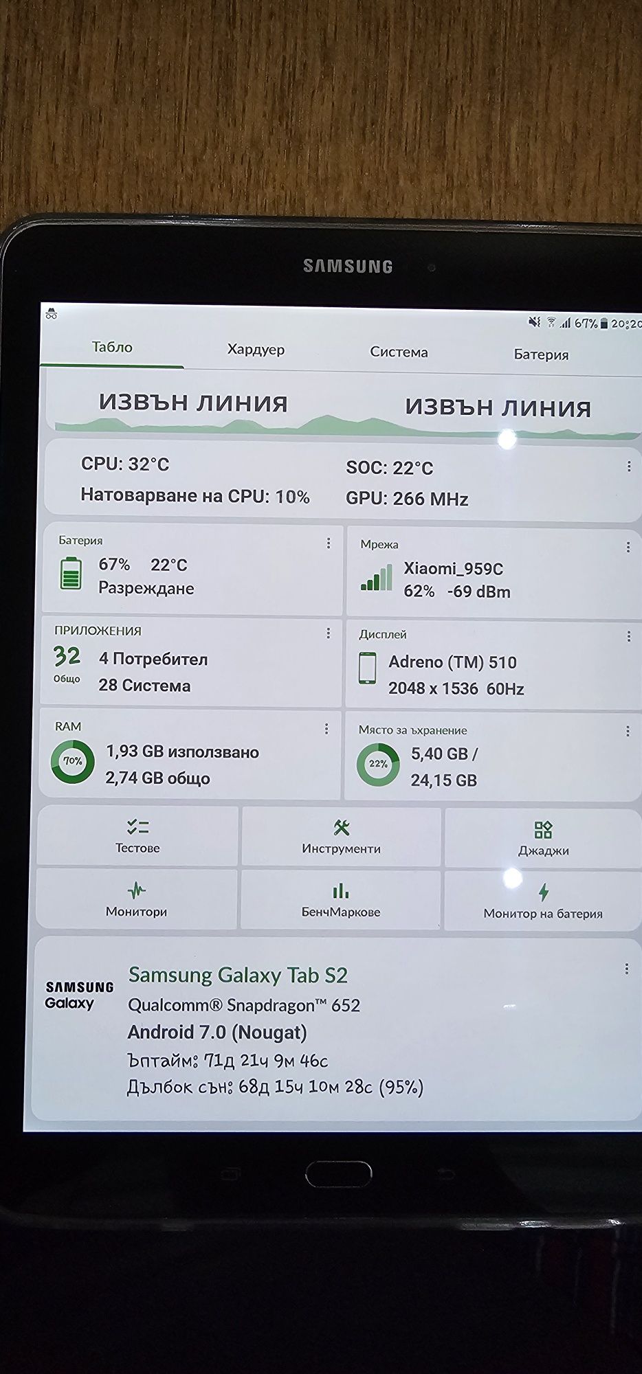 Samsung Tab S2  10inc