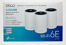 3 ЛЕНТОВА Mesh™ Система, DECO XE75 3-pack AXE5400, 2.4Ghz, 5Ghz, 6Ghz