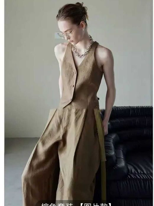 новый летний костюм двойка жилет брюки