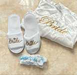 Kit bride - papuci - halat - jartea - mireasa
