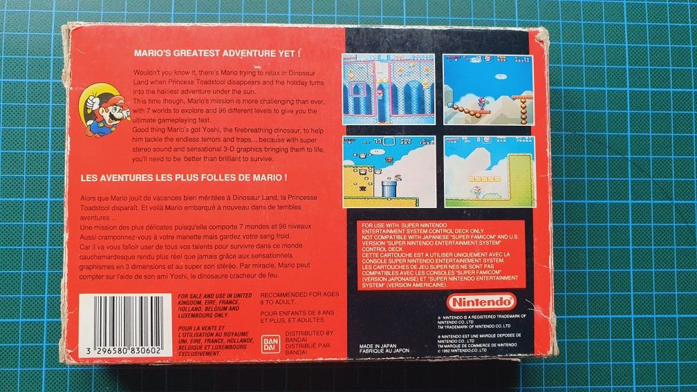 Super Nintendo consolă ~ Super Mario World (1992) ~ red box