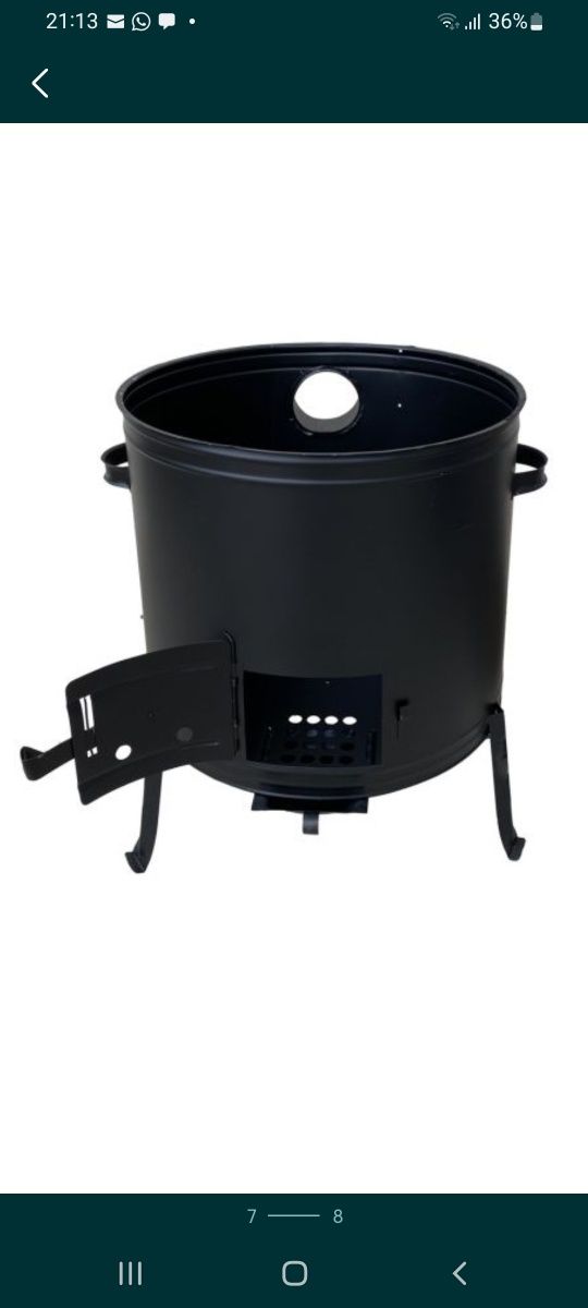Ceaun emailat 100 L + sobă  tabla neagra Promo 699 lei