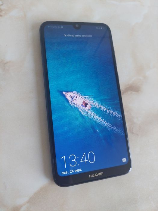 Vând Huawei Y7 2019 Black impecabil fără probleme, NEcodat /poze reale